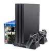 Cooling Stand for PS4/ PS4 Slim/ PS4 Pro, Multifunctional Vertical Station, Controller Charger, Charging Docking Station with 12 PCS Discs Storage for PS4,PS4 Slim PS4 Pro