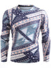 Long Sleeve Geometric Print T-shirt