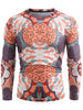 Long Sleeve Pencil Drawing Print Tee