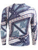 Long Sleeve Geometric Print T-shirt