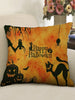 Happy Halloween Pumpkin Cat Pillow Case