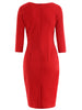 Lace Up Slit Pencil Dress
