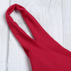Shoulder Strap Backless Padded Bowknot Solid Color Women Bikini Set