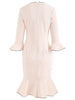 Embroidered Bell Sleeve Mermaid Dress