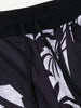 Leaf Print Drawstring Jogger Pants