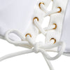 Spaghetti Strap Strapless Padded Lace-up High Waist Women Bikini Set