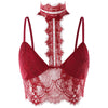 Choker High Neck Lace Crop Top