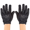 NQ - 001 Motorcycle Goatskin Leather Gloves Full Finger Touch Screen