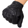 NQ - 001 Motorcycle Goatskin Leather Gloves Full Finger Touch Screen