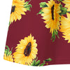 Spaghetti Strap Mini Dress Sunflower Print