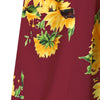 Spaghetti Strap Mini Dress Sunflower Print
