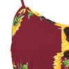 Spaghetti Strap Mini Dress Sunflower Print