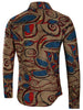 Dyed Swirl Pattern Long Sleeve Shirt