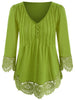 V Neck Button Deatil Top