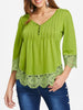 V Neck Button Deatil Top