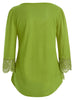 V Neck Button Deatil Top