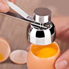 Stainless Steel Egg Opener Measuring Ball Eggshell Top Cracker