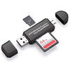 2 in 1 Multifunction SD / TF OTG Card Reader for USB / Micro USB Devices