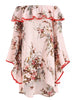 Off The Shoulder Ruffled Floral Dress