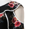 Women Chiffon Blouse One Shoulder Ruffled Spaghetti Straps Shirt Floral Tops