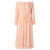 Sexy Off The Shoulder Dress Hollow Lace Spliced Design Ribbon Flouncing Hem