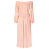 Sexy Off The Shoulder Dress Hollow Lace Spliced Design Ribbon Flouncing Hem