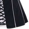 Criss Cross Lace Trim Empire Waist Spaghetti Strap Corset Top