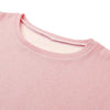 Round Collar Short Sleeve Loose Metallic Yarn Women T-shirt