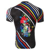 XINTOWN Short Sleeve Quick-dry Zipper Color Printed Cycling Jersey for Men
