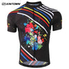 XINTOWN Short Sleeve Quick-dry Zipper Color Printed Cycling Jersey for Men