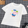 Round Collar Short Sleeve Print Women T-shirt