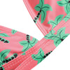 Spaghetti Strap Padded Backless Tree Print Low Waist Women Bikini Set