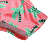 Spaghetti Strap Padded Backless Tree Print Low Waist Women Bikini Set