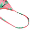 Spaghetti Strap Padded Backless Tree Print Low Waist Women Bikini Set