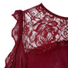 Open Shoulder Lace Insert Blouse
