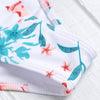 Halter Neck Cut Out Padded Backless Floral Print Low Waist Women Bikini Set