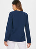 Skew Neck Oblique Buttons Blouse