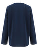 Skew Neck Oblique Buttons Blouse