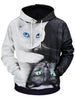 3D Cats Printed Soft Hoodie