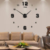 Modern Frameless DIY Wall Clock Large 3D Wall Watch Non Ticking for Living Room Bedroom Kitchen