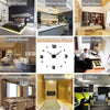 Modern Frameless DIY Wall Clock Large 3D Wall Watch Non Ticking for Living Room Bedroom Kitchen