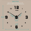 Modern Frameless DIY Wall Clock Large 3D Wall Watch Non Ticking for Living Room Bedroom Kitchen