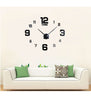 Modern Frameless DIY Wall Clock Large 3D Wall Watch Non Ticking for Living Room Bedroom Kitchen