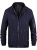 Stand Collar Printed Zip Embellished Jackets