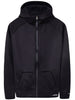 Letter Print Pouch Pocket Zip Up Hoodie