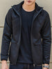 Letter Print Pouch Pocket Zip Up Hoodie