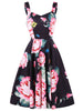 Sweetheart Neck Floral Print Fit and Flare Dress