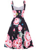 Sweetheart Neck Floral Print Fit and Flare Dress