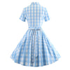 Shirt Collar Plaid A Line Dress