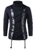Turtle Neck Lace Up Long Sleeve T-shirt